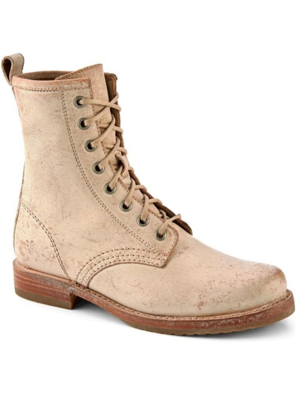 Vintage Italian Leather Combat Boots | Hand-Burnished, Stitch-Down Welt, 6.75